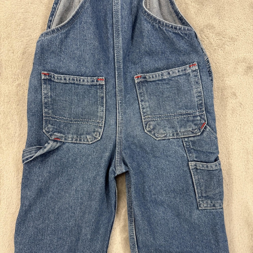 Dickies Bib Overalls Kids S Blue Denim Carpenter Play Farm Work School Casual - Picture 8 of 16